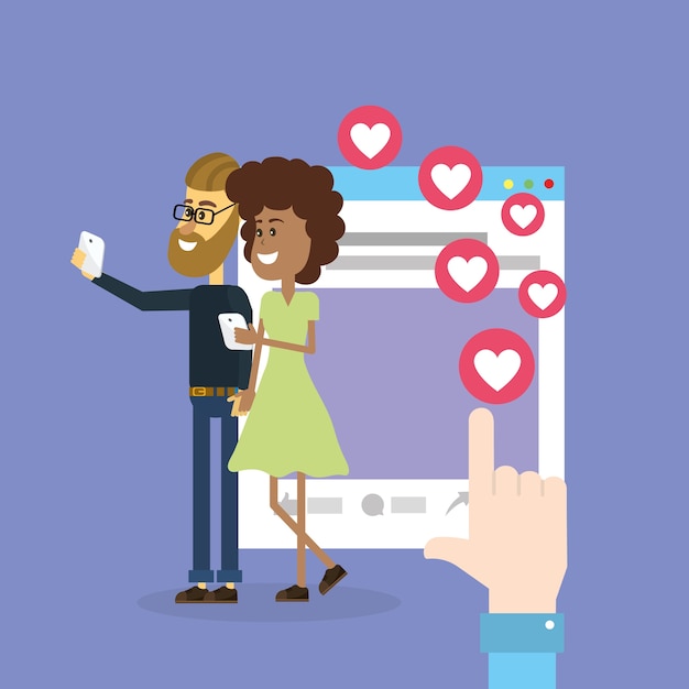 Vector couple on social networks