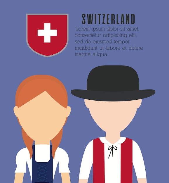 couple of swiss people icon