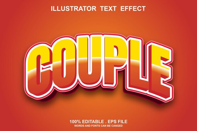 couplE  text effect editable