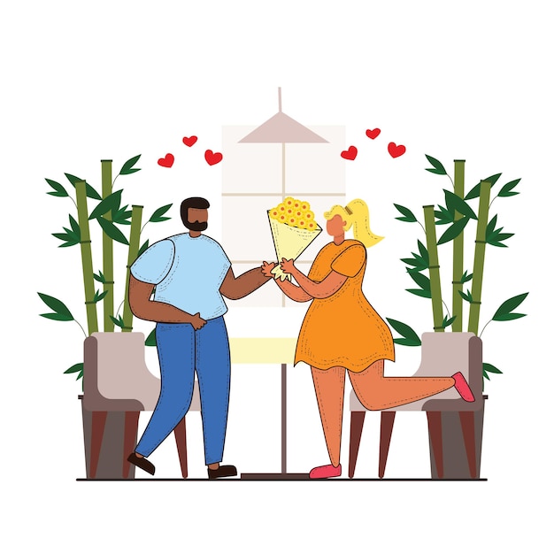 couple vector illustration for valentine event, background, wallpaper, sticker
