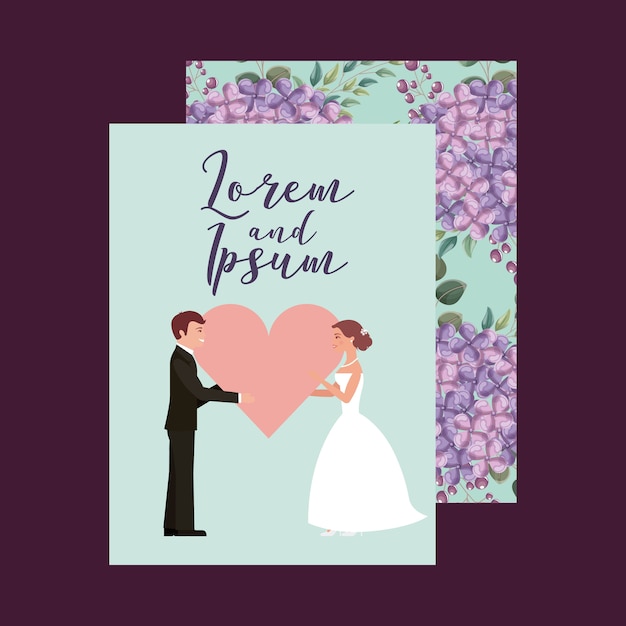 Couple wedding card