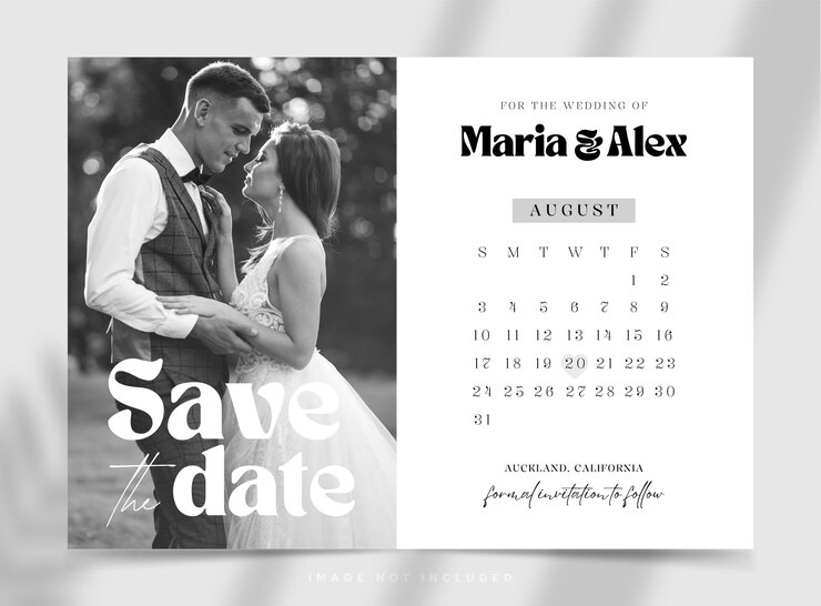 Vector a couple in a wedding dress and a date date