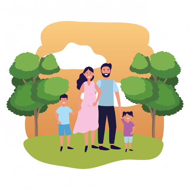 Vector couple with children