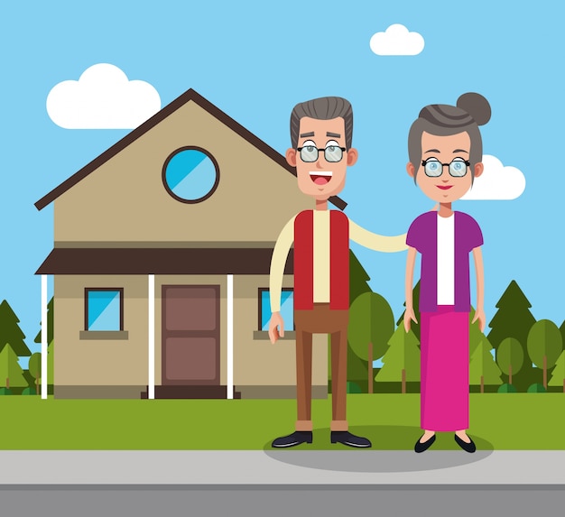 Couple with house home image 