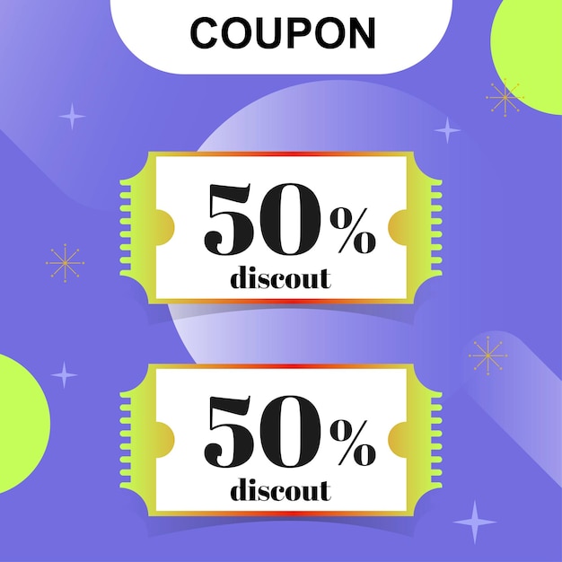 Vector coupon banner ontwerp vector