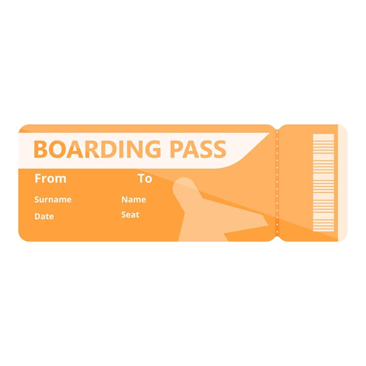 Vector coupon boarding pass icon cartoon of coupon boarding pass vector icon for web design isolated on white background