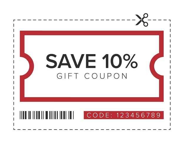 Vector coupon discount vector gift voucher