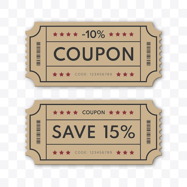 Coupon discount vector gift voucher