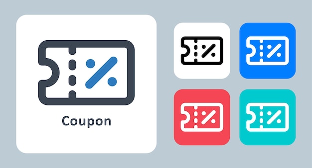 Coupon icon vector illustration line outline icons