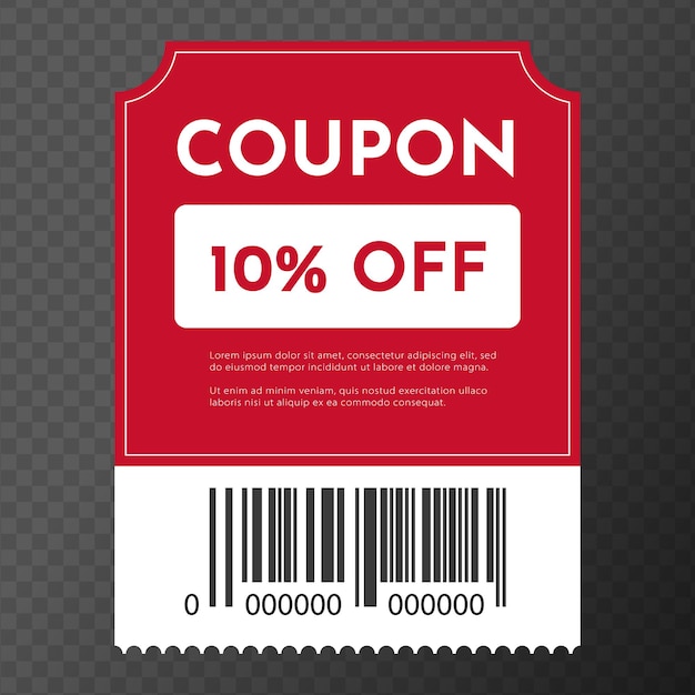 Vector coupon percent off promotion sale coupon fashion ticket card coupon discount vector illustration eps