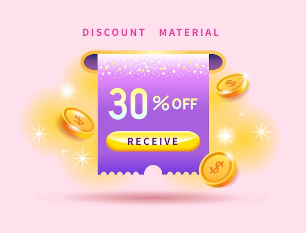 Vector coupon promo code egift card background for ecommerce online shopping