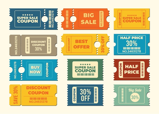 Vector coupon template free vector