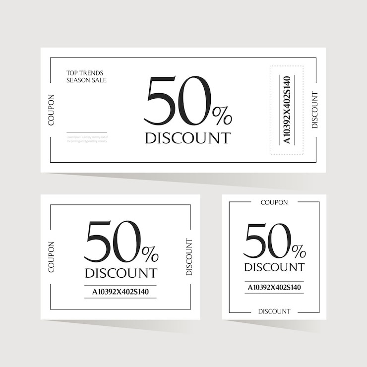 Coupon Ticket Card design.