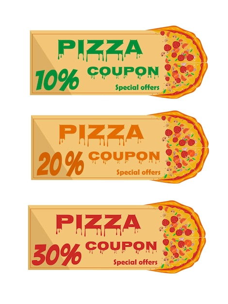 Coupon voor korting in een pizzeria