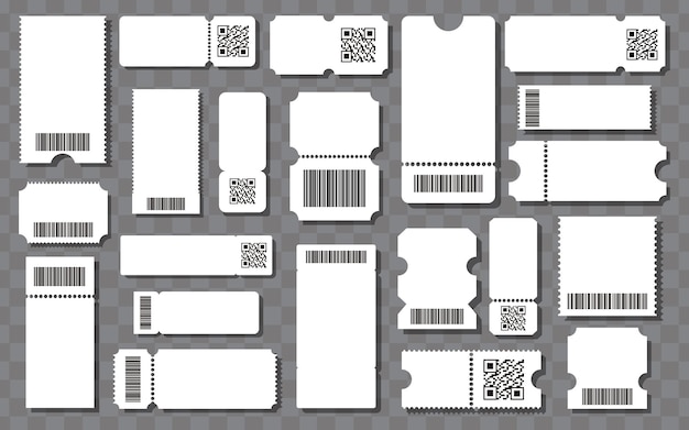 Vector coupons tickets set blank coupons tickets template