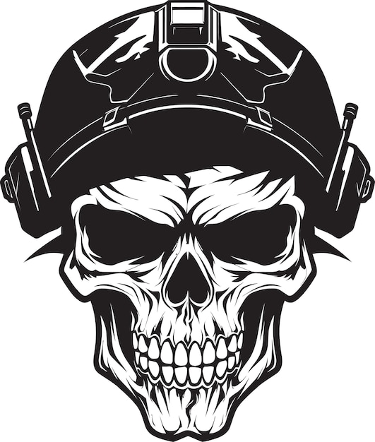 Vector courageous sentinels army skull helmets and vigilance