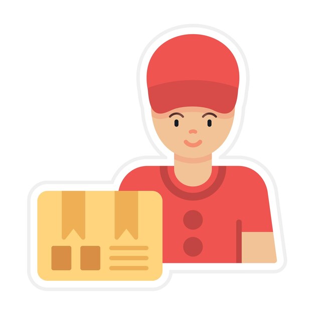 Courier Man vector icon Can be used for Delivery and Logistics iconset