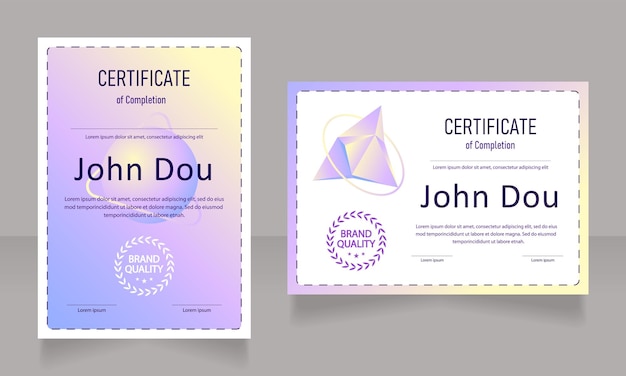 course certificate design template set vector diploma with customized copyspace and borders printable document for awards and recognition bahnschrift semilight condensed arial regular fonts used