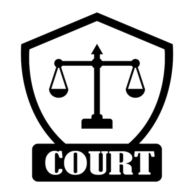 Court icon logo vector design template