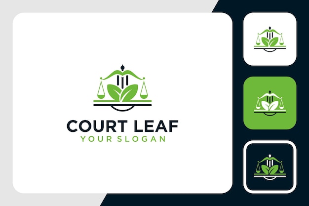 Court logo design with leaf inspiration