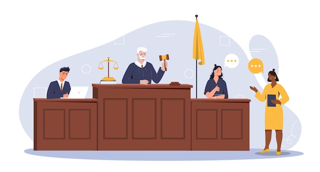 Court session concept