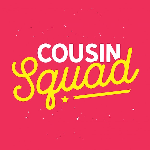 Vector cousin squad style lettering vector