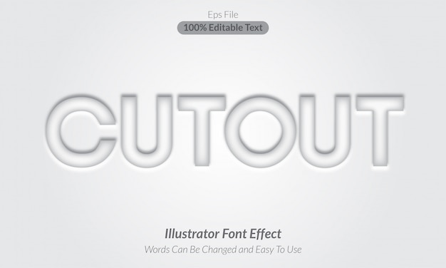 Coutout  - editable text effect