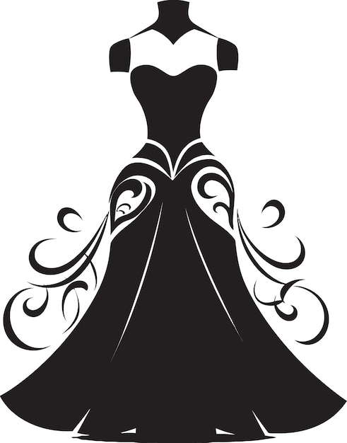 Couture elegance vrouwen zwarte logo jurk glamurious design designer jurk icon