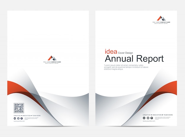 Cover annual report layout design template