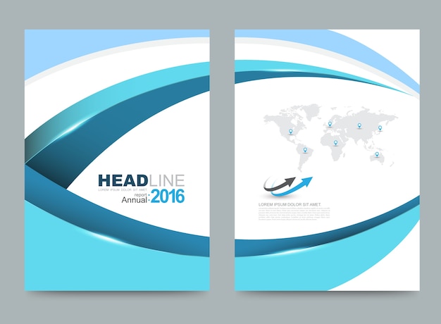 Cover annual report leaflet brochure flyer template a4 size