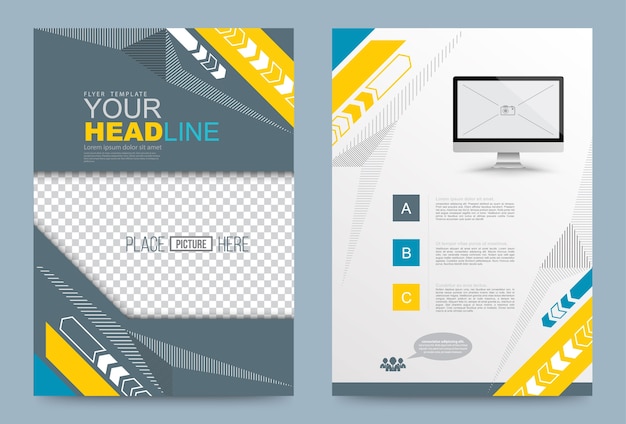 Cover annual report leaflet brochure flyer template a4 size