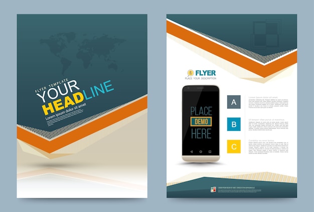 Cover annual report Leaflet Brochure Flyer template A4 size