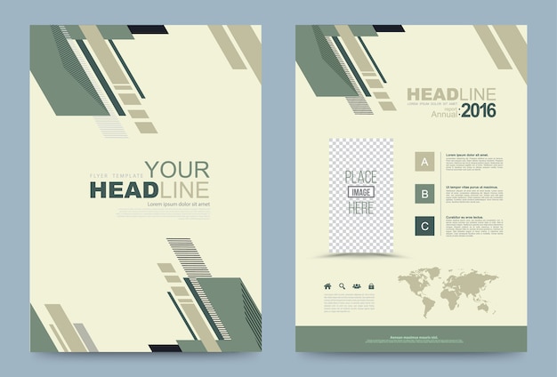 Cover annual report leaflet brochure flyer template a4 size