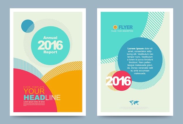 Vector cover annual report leaflet brochure flyer template a4 size