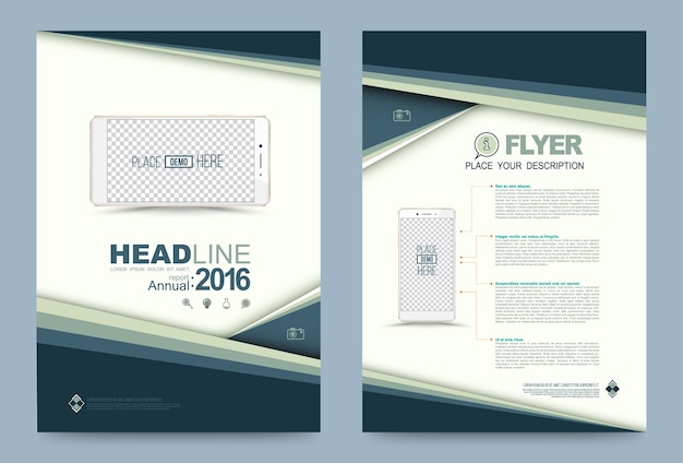 Cover annual report Leaflet Brochure Flyer template A4 size