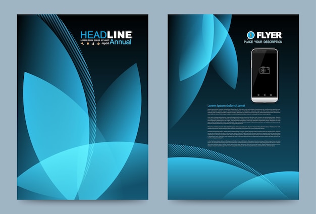 Cover annual report leaflet brochure flyer template a4 size