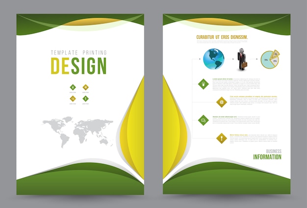 Cover annual report leaflet brochure flyer template a4 size