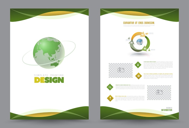 Coprire la relazione annuale opuscolo brochure flyer modello a4 dimensioni