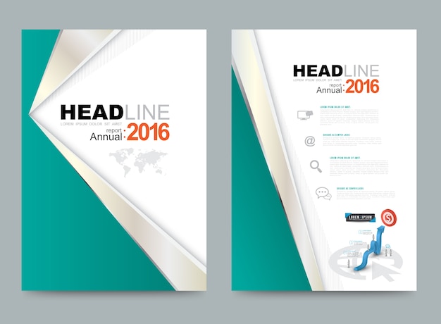 Vector cover annual report leaflet brochure flyer template a4 size