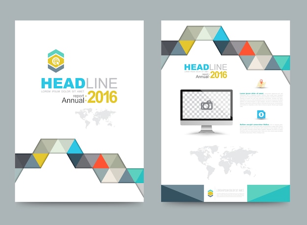 Cover annual report leaflet brochure flyer template a4 size