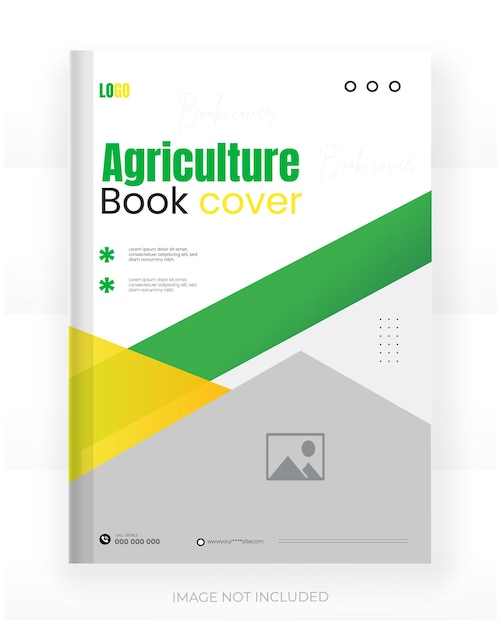 Cover book agriculture and modern concept plants with nature magazine template