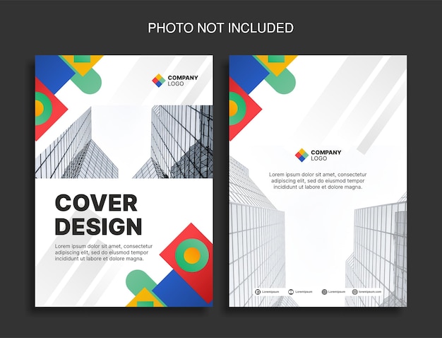 Vector cover book colorfull minimalist template