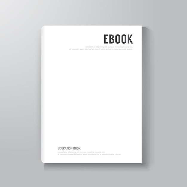 Vector cover book digital design mockup template can be used for ebook cover emagazine cover vector illustration