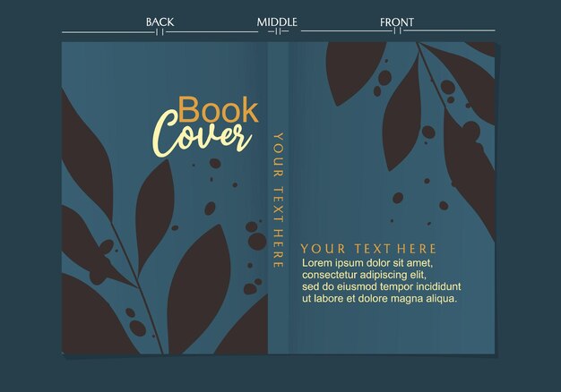 Cover book templates in botanical style. size a4. for books page design, planners,notebooks,  brochu