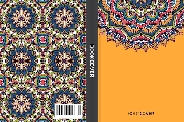 Cover book with mandala element design