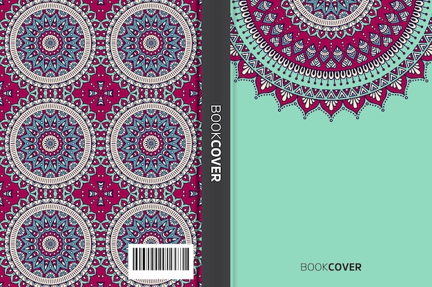 Cover book with mandala element design