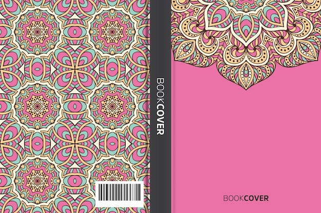 Cover book with mandala element design