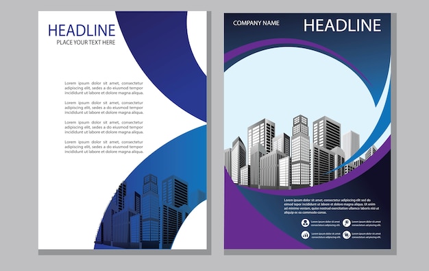 cover brochure folder lay-out met geometrische vorm