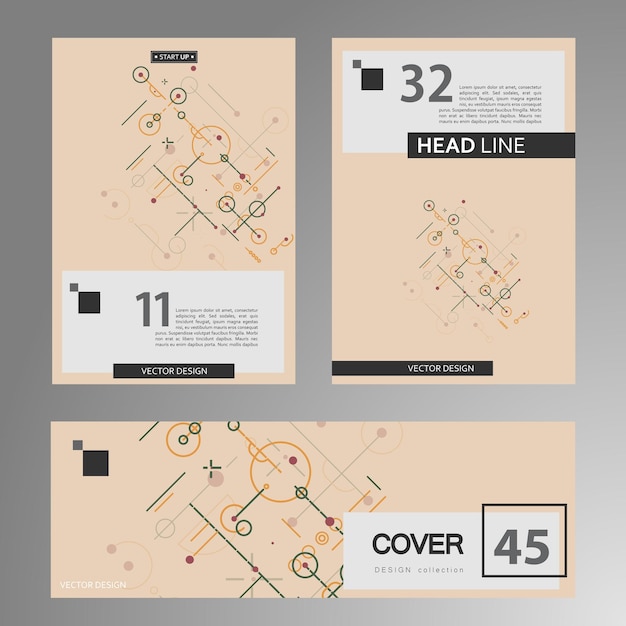 Vector cover brochure geometrische gegevens documentconcept business abstract presentatieconcept minimale poster