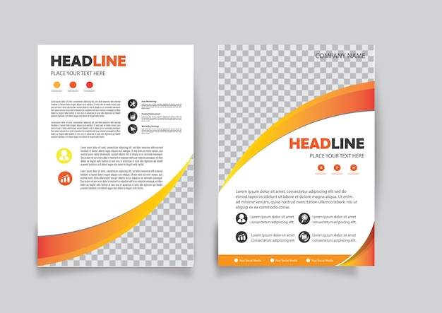 cover Brochure layout jaarverslag flyer met geometrische vorm